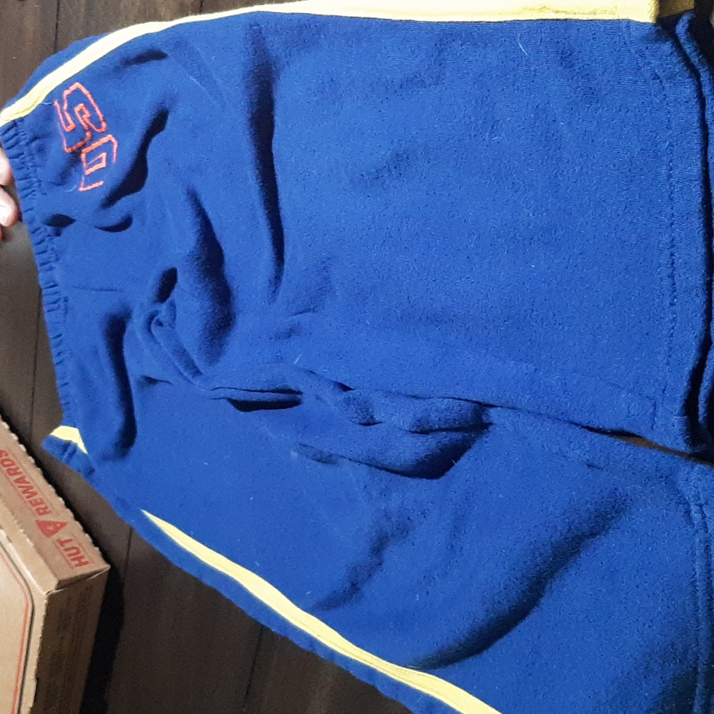 🤍5/$10 or 10/$15 Peanut Buttons Blue Pants with Yellow Stripes #05 Sweatpants